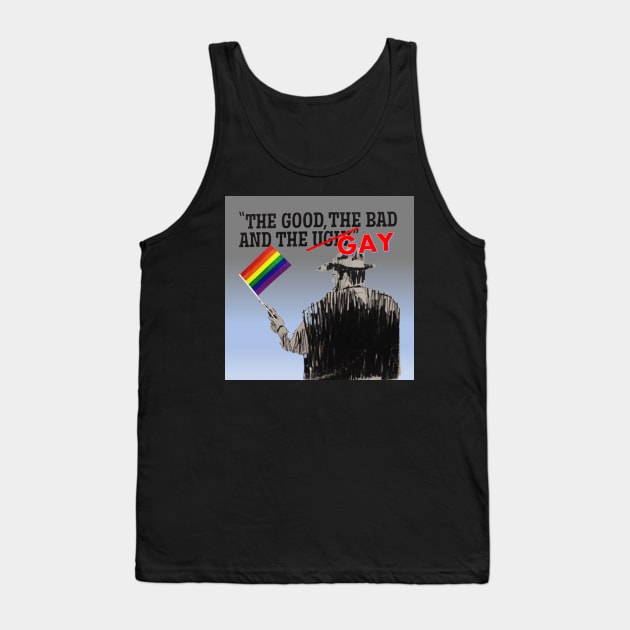 Gay Pride Western Cowboy Design Tank Top by Battlefoxx Living Earth